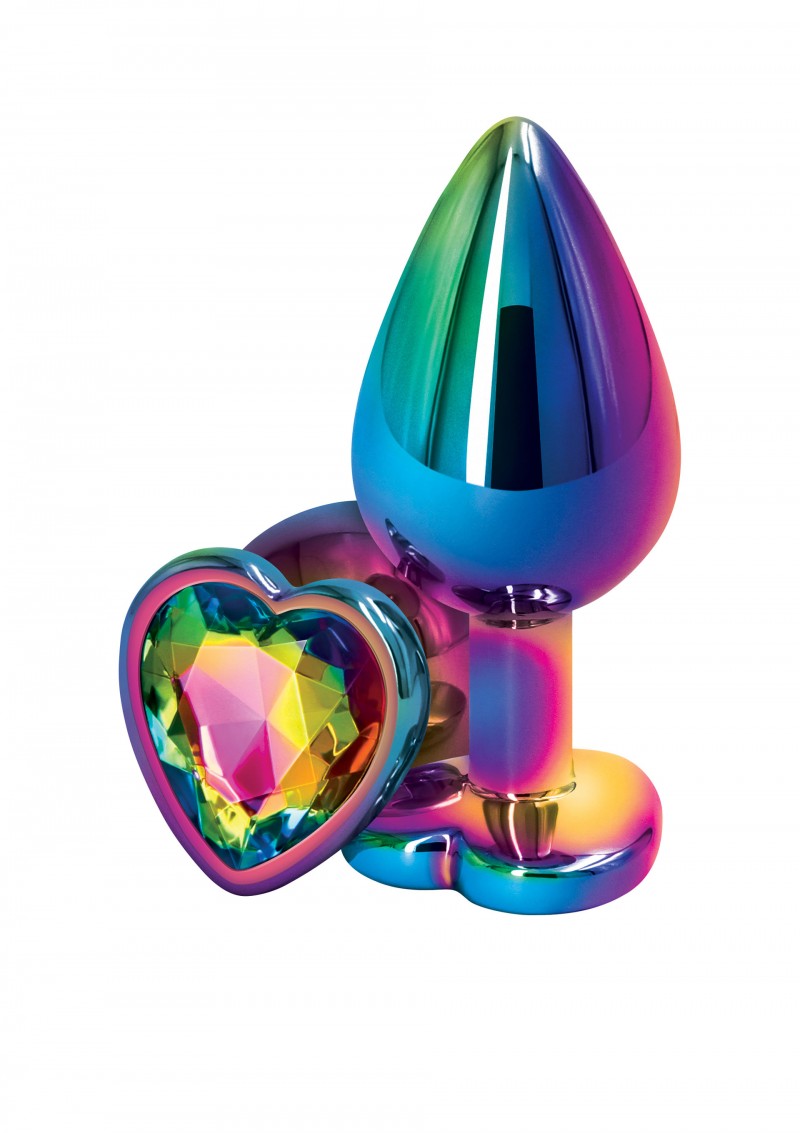 PLUG ARCOBALENO CON PIETRA CUORE PLUG ARCOBALENO CON PIETRA CUORE