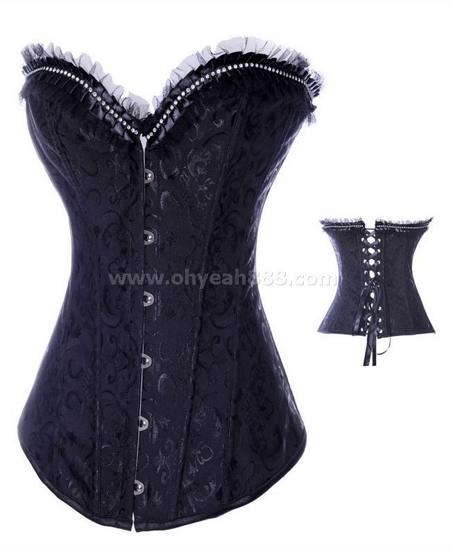CORSETTO NERO CON BRILLANTI CORSETTO NERO CON BRILLANTI