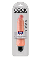 KING COCK 8" FLESH VIBRATING