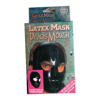 LATEX MASK PENIS IN MOUTH